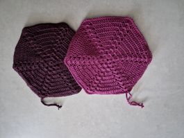 2 Topflappen aus Baumwolle, Handarbeit