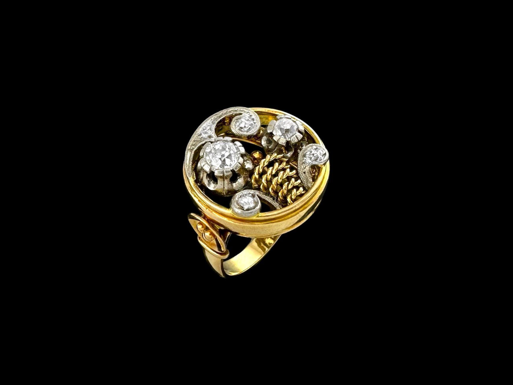 Anelli: Antiker Jugendstil - Diamantring um 1910 – Usato da Zuzwil SG venduto da artimmo 4