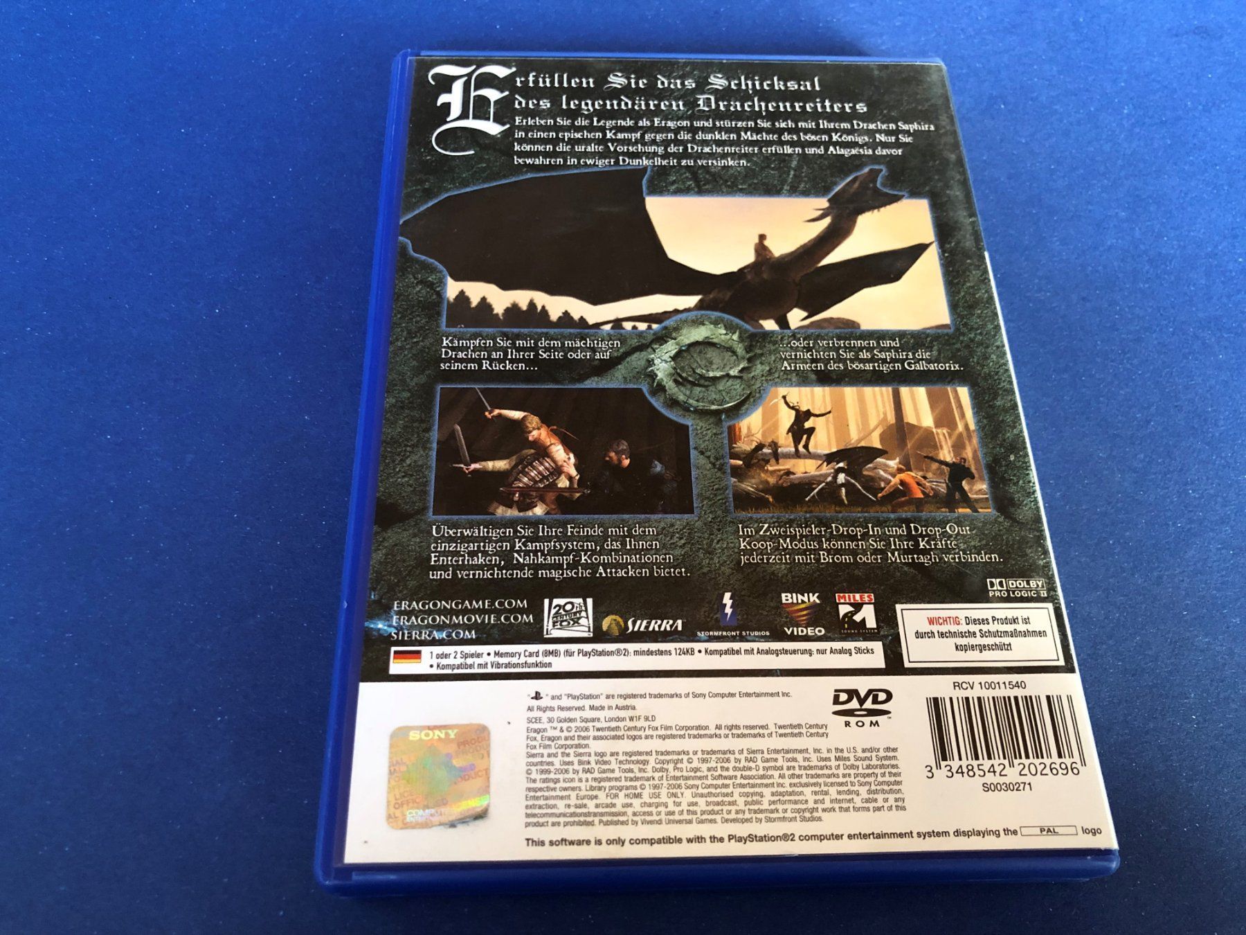 Sony Jeux: ERAGON SPIEL FÜR PS2 – D'occasion à Hägendorf par Briansgameshop 2