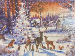 Diamond Painting. Wildtiere in Schneelandschaft