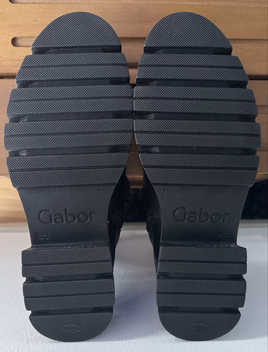 Gabor Damenschuhe: Gabor Langschaftstiefel Leder Schwarz, Gr. 7 1/2 – Neu (gemäss Beschreibung) aus Thun von Tasiba05 5