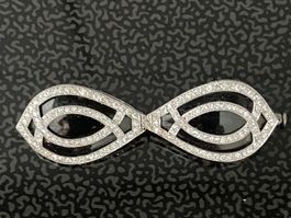Antike Platinbrosche mit Brillianten, von Auktion ersteigert