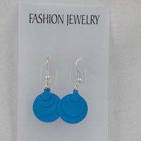 Ohrringe blau Modeschmuck neu aus Metall (707)