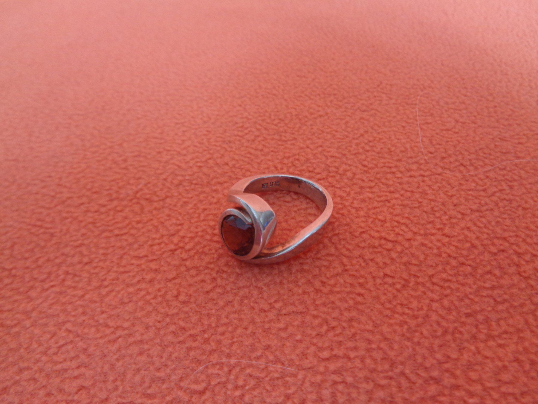 Anelli: Silberring mit orangefarb. Stein - Sterling Silber 925 Gr 50 – Nuovo (secondo la descrizione) da Chur venduto da omonia 4