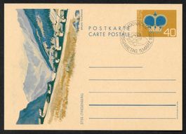 Liechtenstein Postkarte 79a Steg ET Vaduz 11.3.1976