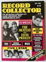 Record Collector Oct 1987 No 98 Beatles Elvis Iron Maiden 