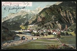 Amsteg, Blick auf den Ort und die Gottha