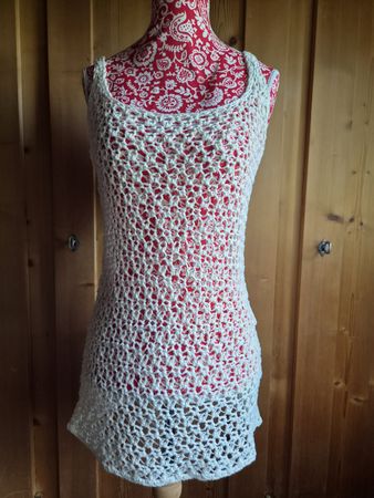 Damen Häkeltop ONLY Grösse S Creme 