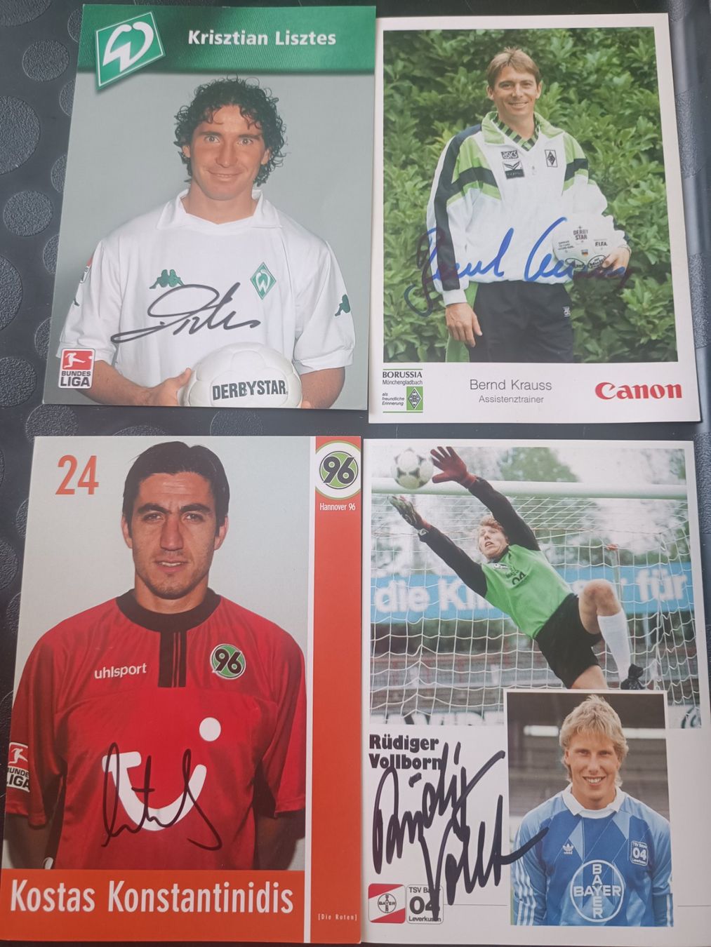Autografi: Bundesliga - 4 signierte Autogrammkarten - Set – Usato da Menziken venduto da Artographs