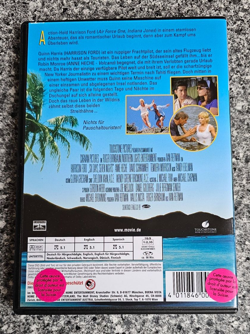 Alle DVDs: SECHS TAGE- SIEBEN NÄCHTE/ DVD – Gebraucht aus Geuensee von jes_9xyk 1