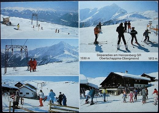 Ansichtskarten: OBERTSCHAPPINA-OBERGMEIND Skilift – Gebraucht aus Jona von philajona