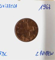 SCHWEIZ 2 RAPPEN 1967 UNZ.