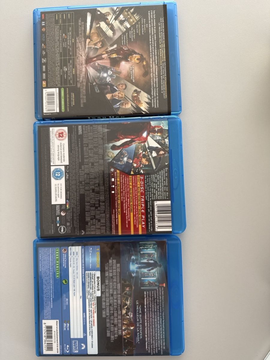 Alle DVDs: Iron Man Trilogy Blu-ray Set - Marvel Cinematic Universe – Gebraucht aus Zürich von nad_s27g 1