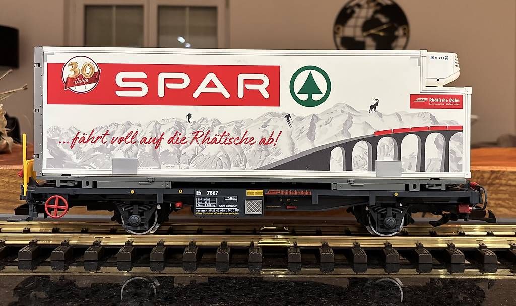 LGB Modellini di ferrovie: LGB Wagen 46897 Spar – Nuovo e nell'imballaggio originale da Langendorf venduto da Blechfahrzeuge