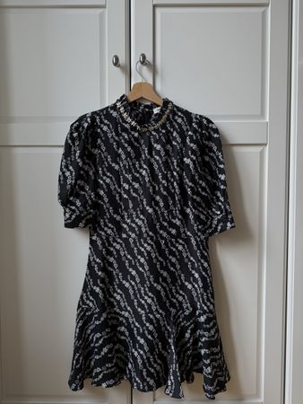 Sandro Black and White Mini Dress - Size 38