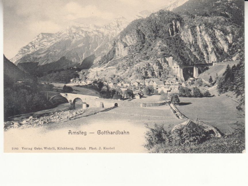 Cartoline postali: Amsteg Gotthardbahn ca. 1910 – Usato da Bürglen TG venduto da StampGraf
