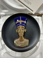 Zierteller Nefertiti 22 Karat vergoldet