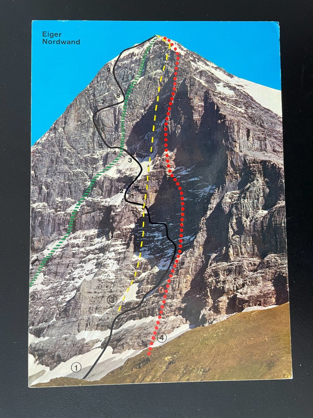 Ansichtskarten: Riesen-AK Eiger-Nordwand – Gebraucht aus Thal von Danny82