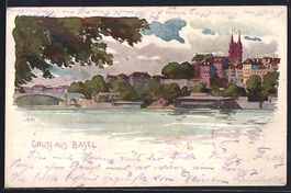 AK Basel, Panorama, 1902