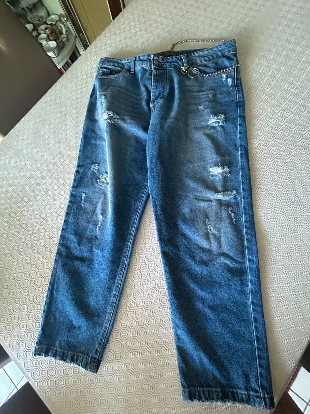 Jeans: Jeans strappati con catena tg.50 QbriCk – Gebraucht aus Melano von H-Sara