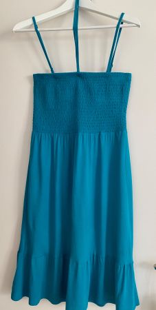 Kleid / Strandkleid /Jupe in Petrol, Gr. 36/38