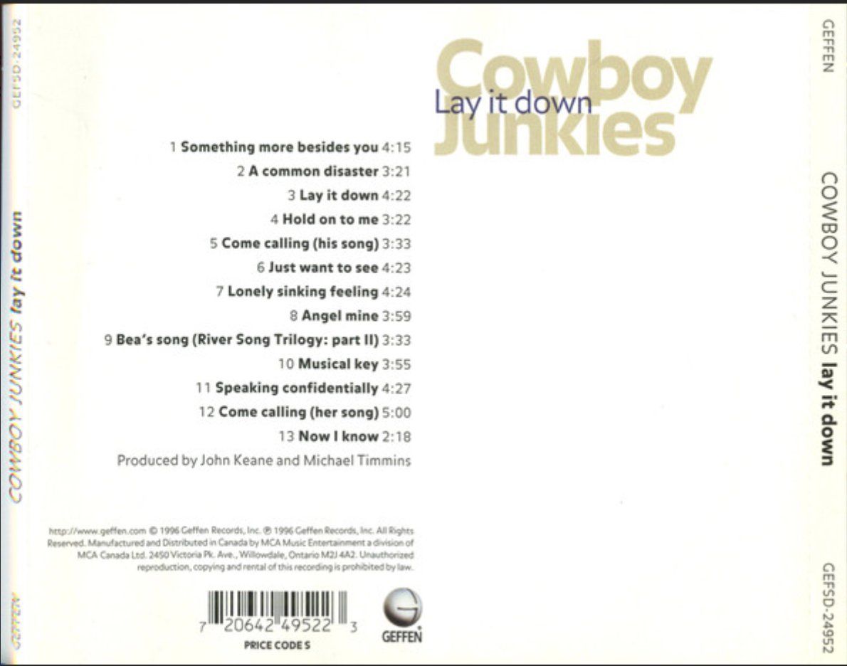 CD: Cowboy Junkies – Lay It Down – Usato da Brunnen venduto da Barfly5 1