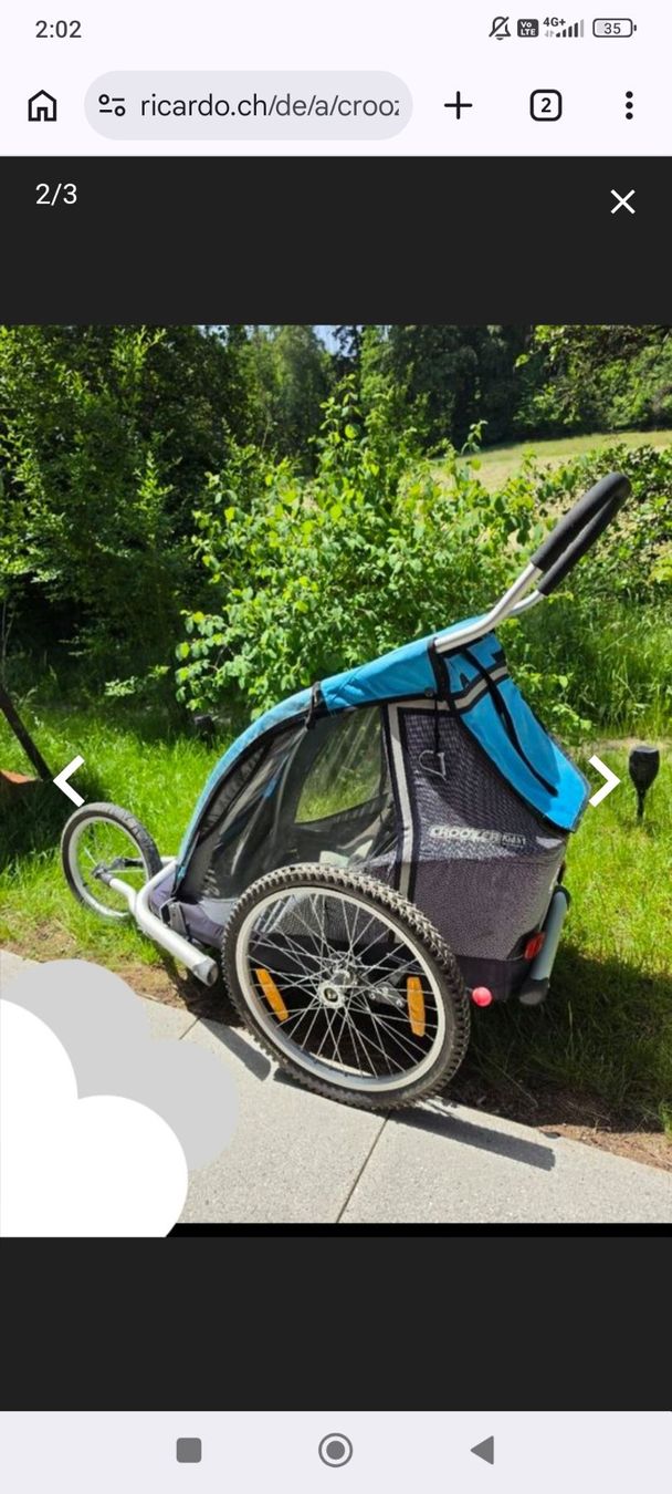 Croozer Anhänger: croozer kid1 – Gebraucht aus Biel/Bienne von kubrak 1