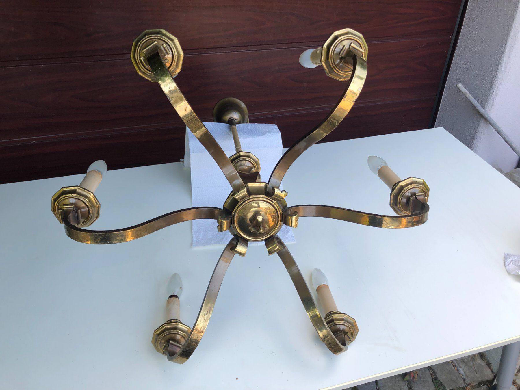 Lampadari & plafoniere: Deckenleuchter 6 armig Messing – Usato da Goldach venduto da Ady49
