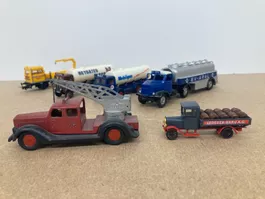 6er Set H0 Lastwagen historischer Kranwagen Haygates Flour