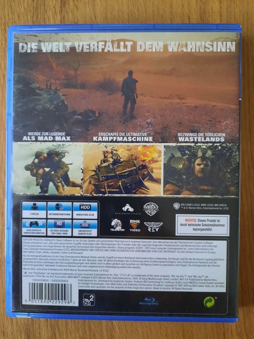 Sony Spiele: PS4 Mad Max – Gebraucht aus Eiken von Lashar 1