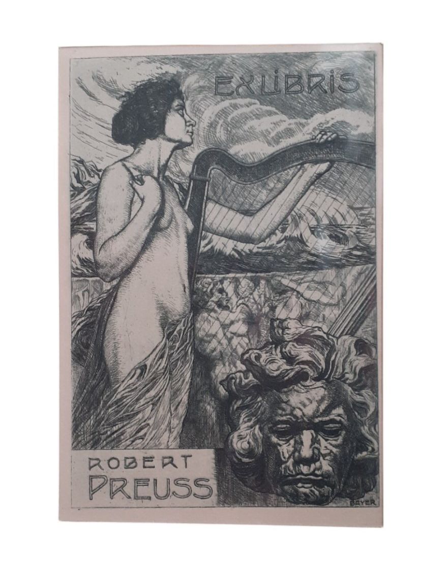 Dipinti: Radierung Robert Preuss Ex Libris – Usato da Mörschwil venduto da antiksalon