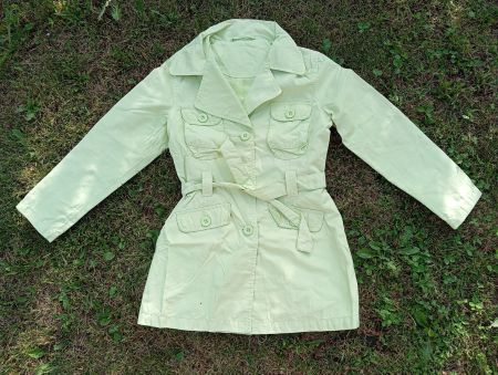 HERBST süsser Trenchcoat für Mädchen, hellgrün Gr. 122/128