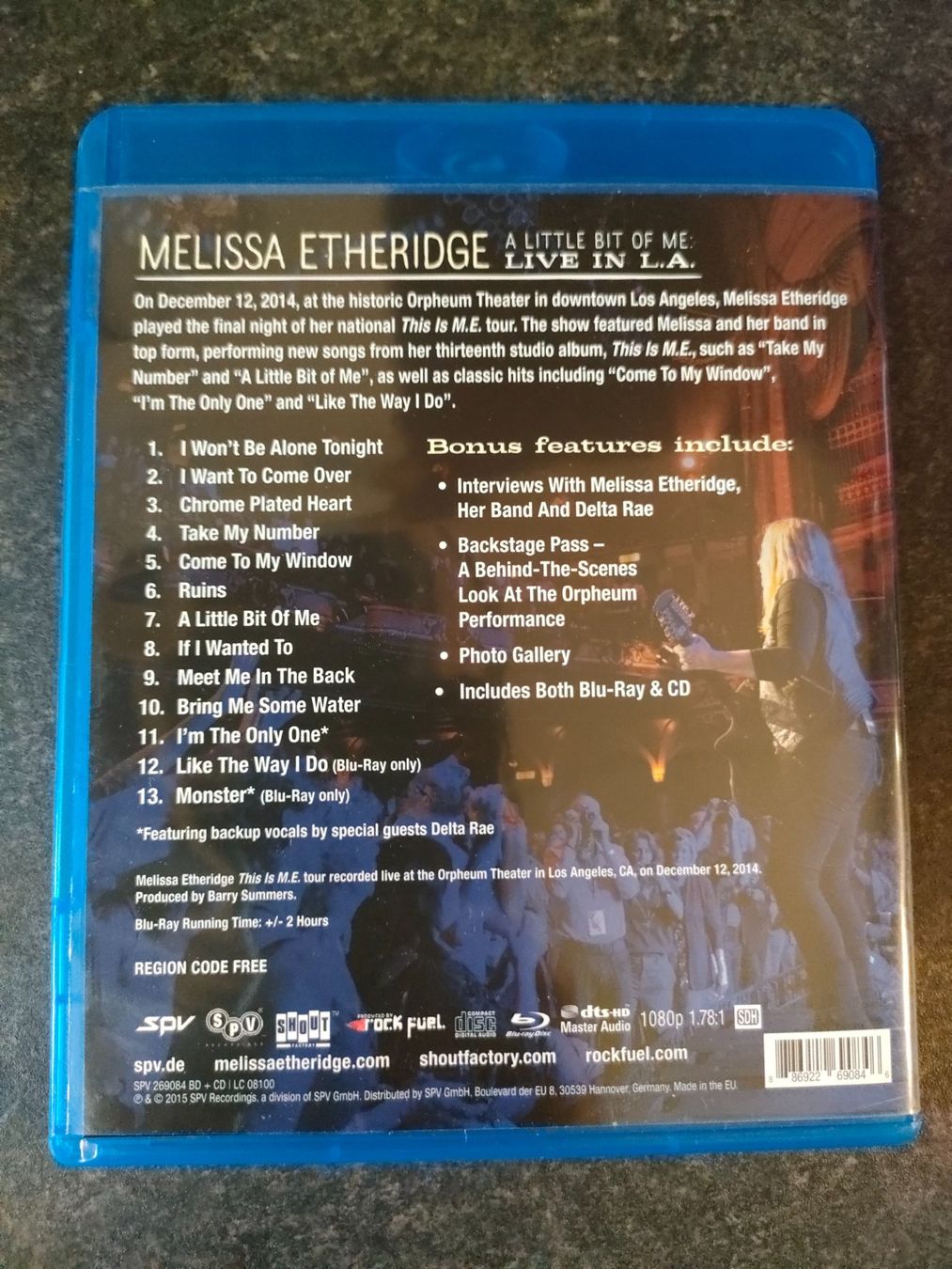 Alle DVDs: BluRay-Film: Melissa Etheridge- Live in LA – Gebraucht aus Rheineck von han_c85z 1