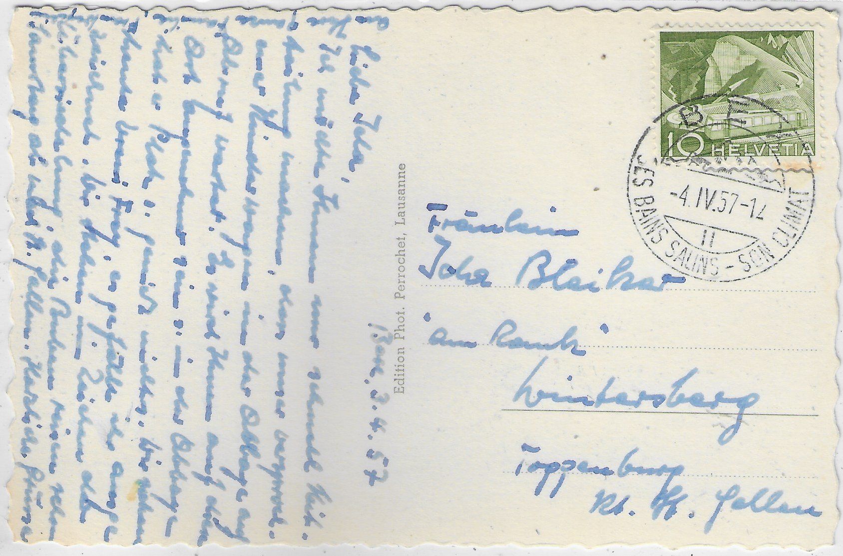 Cartoline postali: Bex - le Clarey et Dents du Midi – Usato da Ettingen venduto da Kartenplanet 1
