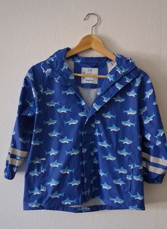 Regenjacke Playshoes blau Haie Motiv Grösse 116