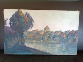 Ölbild Rheinfelden Signiert Schneider Dahn