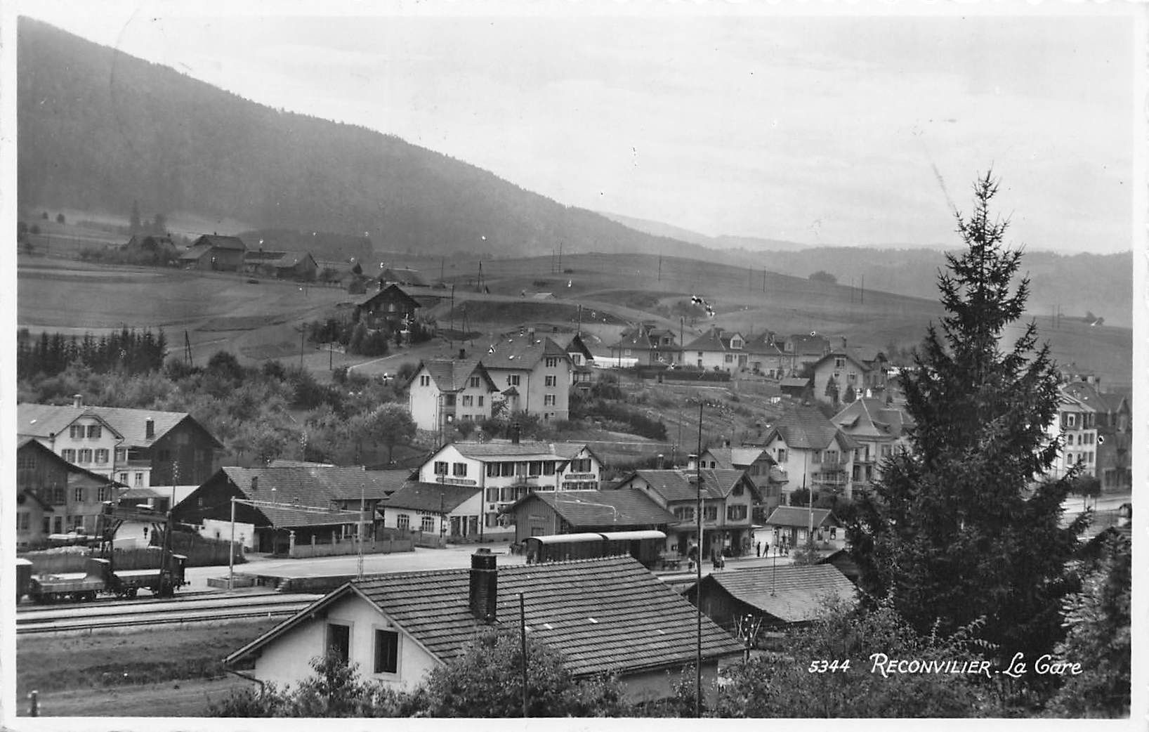 Cartoline postali: Reconvilier la gare – Usato da Biasca venduto da Blenio71