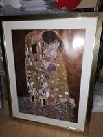 "Der Kuss" Gustav Klimt Bild gerahmt Kunstdruck Gold