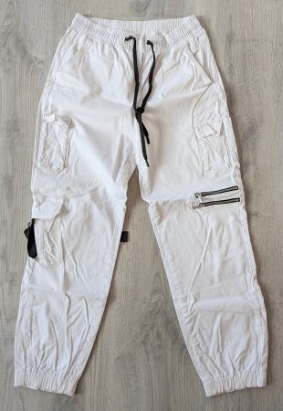 Weisse Naumy Cargohose Gr. 38