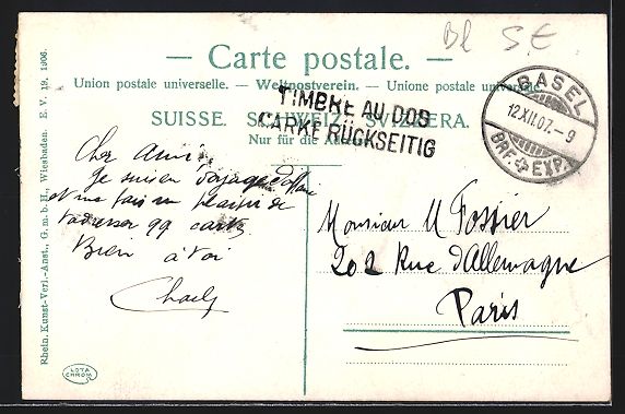 Cartoline postali: Basel, Strasse Spalenring mit Passanten – Usato da Berlin venduto da bartko-reher 1