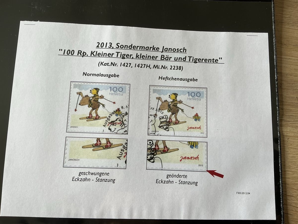 Tutti i francobolli: Janosch Briefmarken Schweizer Abarten, Sonderausgabe, Top – Usato da Hedingen venduto da Juniswiss 1