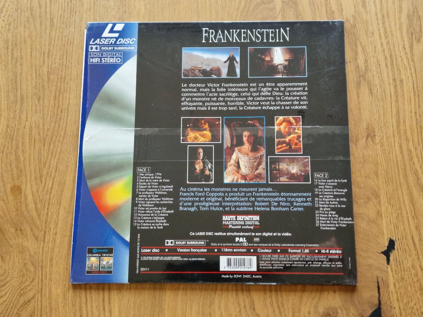 Tous les DVDs: Frankenstein - LaserDisc - PAL VF – D'occasion à Courgenay par Periote00 1
