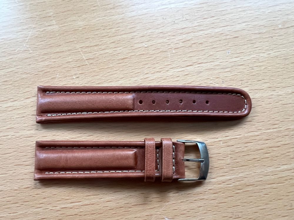 Bracciali & Braccialetti: Uhrenarmband extra stark Leder 20 mm braun – Nuovo (secondo la descrizione) da Basel venduto da La.Bonne.affaire 1