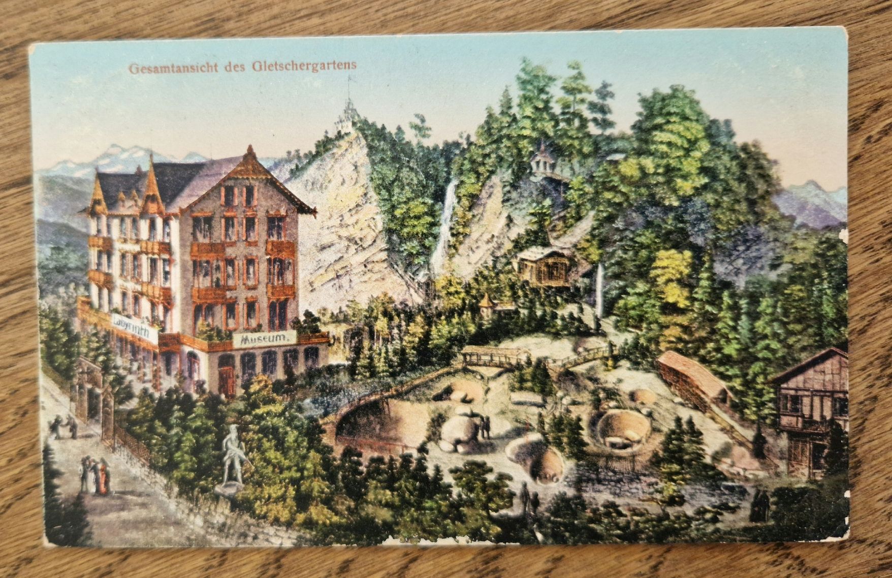 Cartoline postali: Gesamtansicht Gletschergarten 1911 – Usato da Ebikon venduto da Donar50