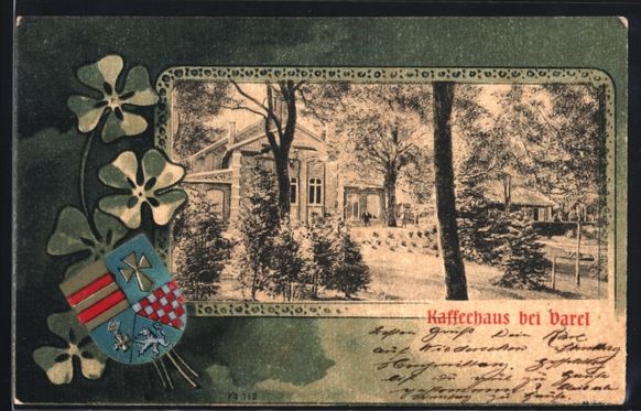 Ansichtskarten: Grusskarten-AK Varel, Kaffeehaus mit Pav – Gebraucht aus Berlin von bartko-reher