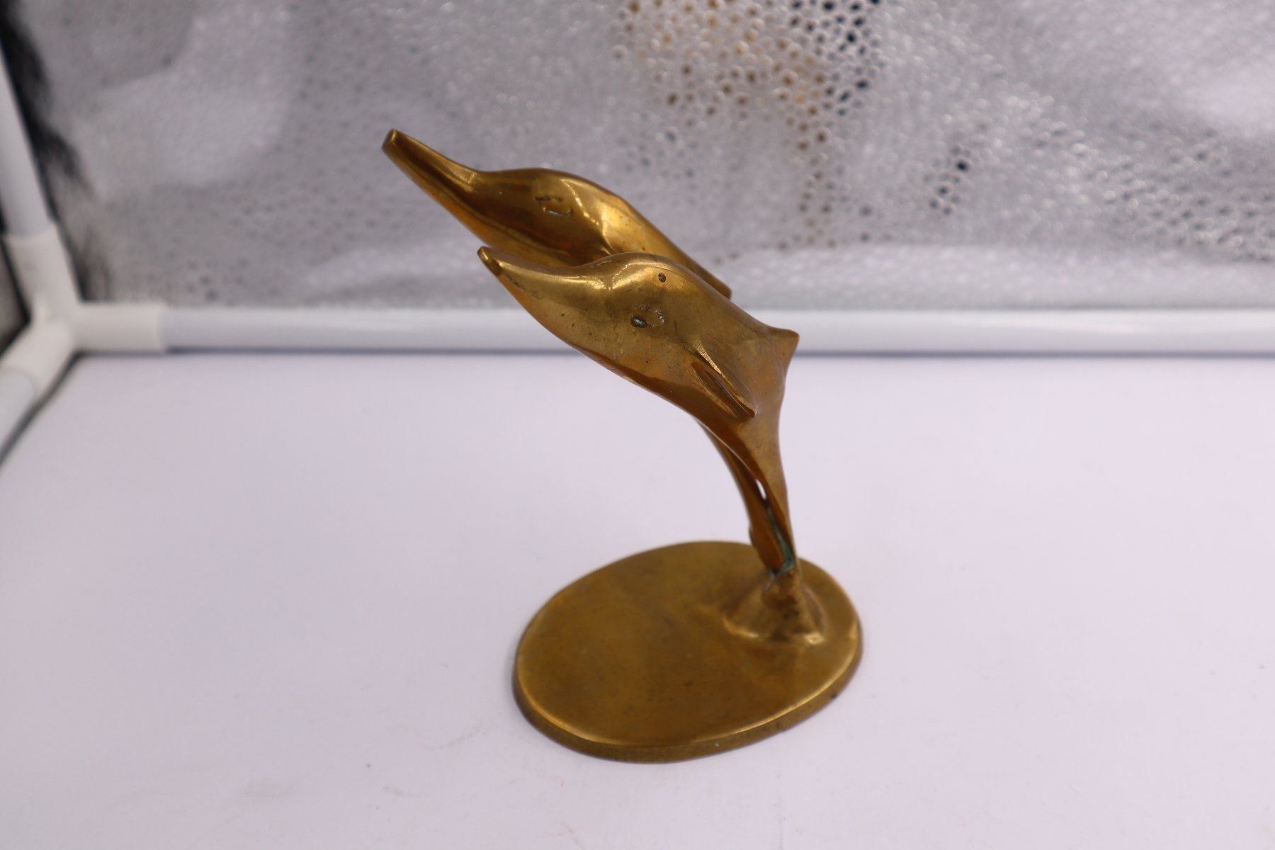Sculture & Statue: Delfin Messing Figur Vintage Antik mit 2 Delfinen – Usato da Baden venduto da TellsKuchenhaus 3