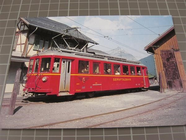Ansichtskarten: AK Engi Vorderdorf mit Zug im Bahnhof – Neu (gemäss Beschreibung) aus Malters von Marosko