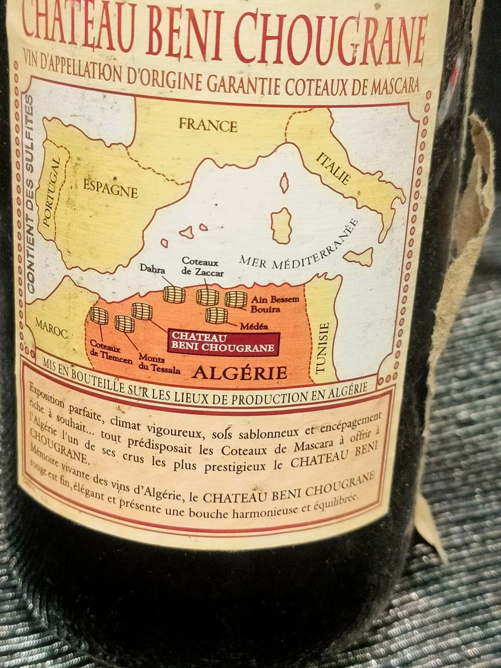 Vino: CHÂTEAU BENI CHOUGRANE 2004 – Nuovo (secondo la descrizione) da Genève venduto da Leboucheoreilles 7