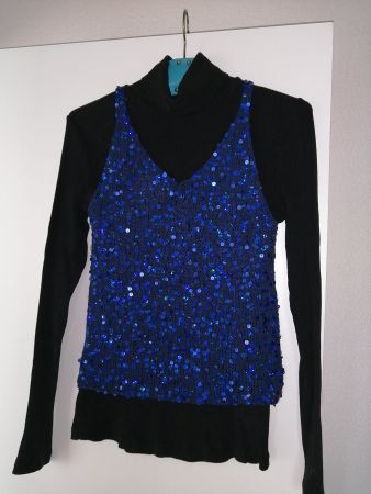 Strick-Tanktop handgestrickt Tanktop mit Pailletten