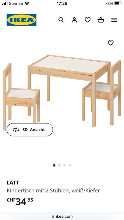 IKEA Lätt Kindertisch und 2 Stühle Kaufen auf Ricardo